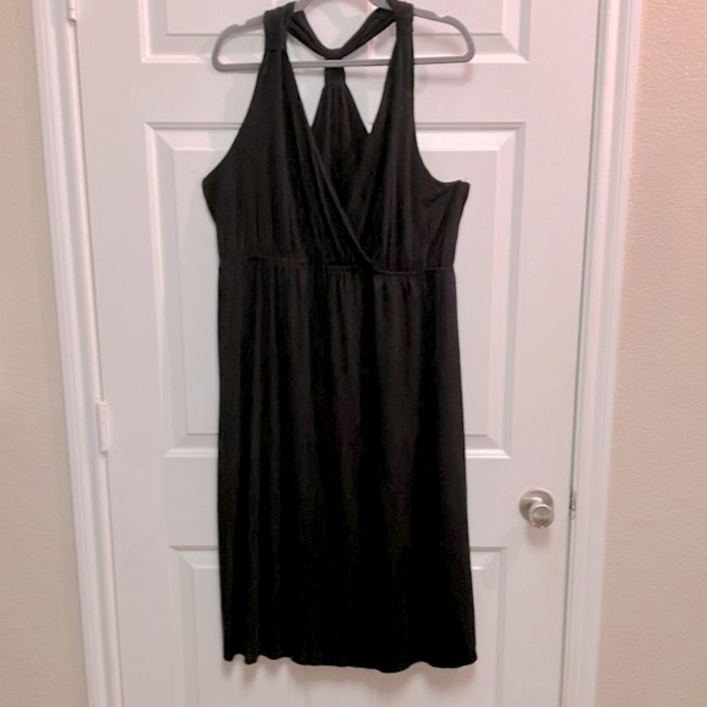 Lane Bryant Black Halter Style Dress w/Elasticized Empire Waist Size 14/16